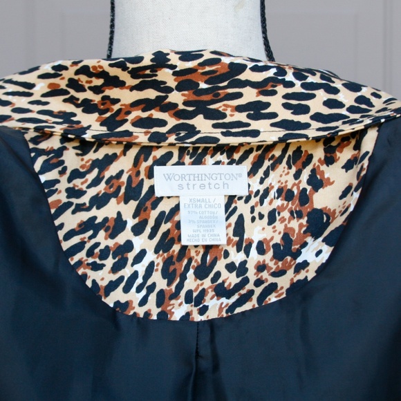 Animal Print Leopard Medium Length Coat X-Small - Picture 5 of 6